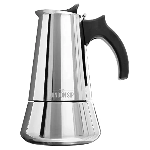 World-Class London Sip Stainless Steel Stovetop Espresso Maker Moka Pot Italian Coffee Percolator Unique