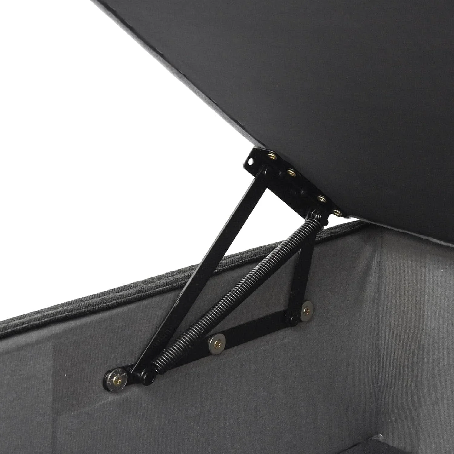 Official Black Storage Ottoman With Removable Cushion Covers Certified