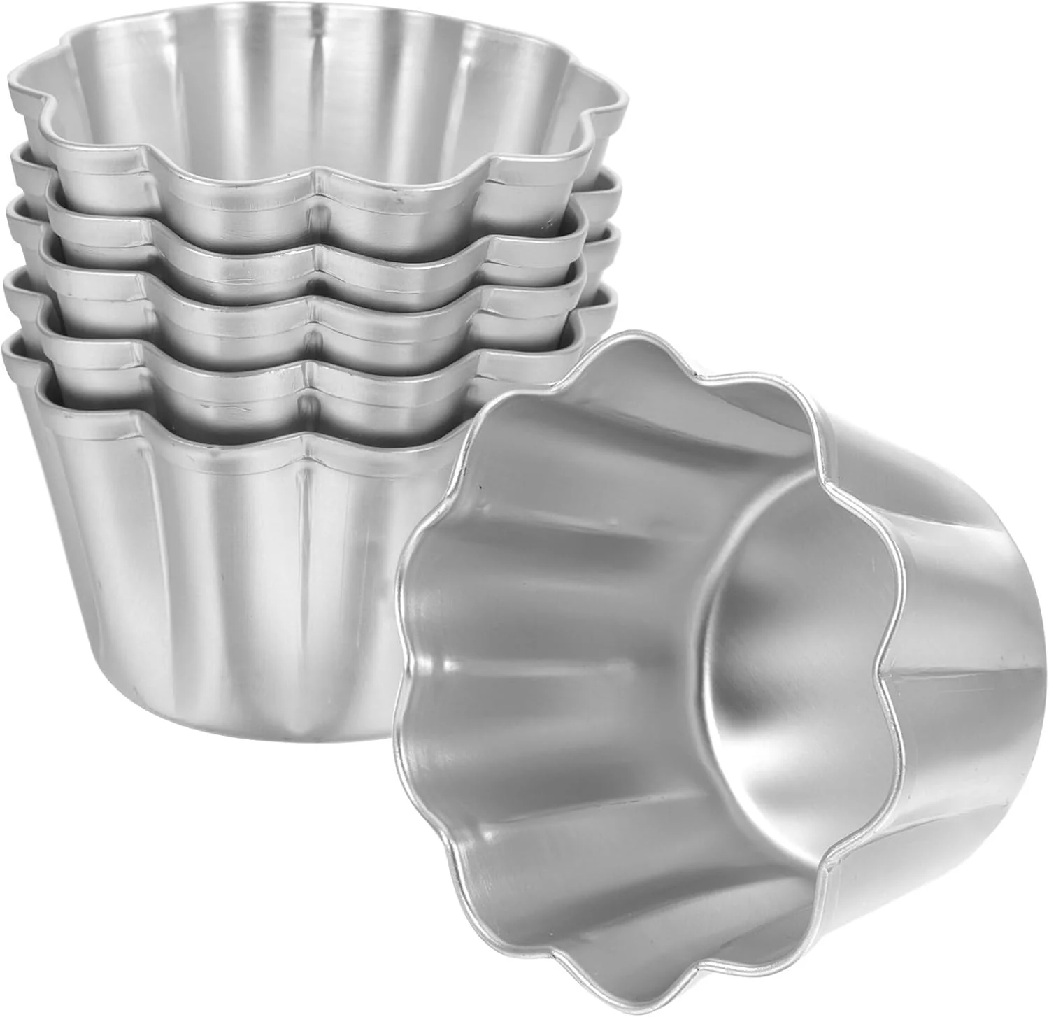 Outstanding 6Pcs Egg Tart Molds Aluminium Pie Tins Mini Tart Tins Tiny Pie Tin Cupcake Cake Mold Pudding Molds for Home Baking Exceptional