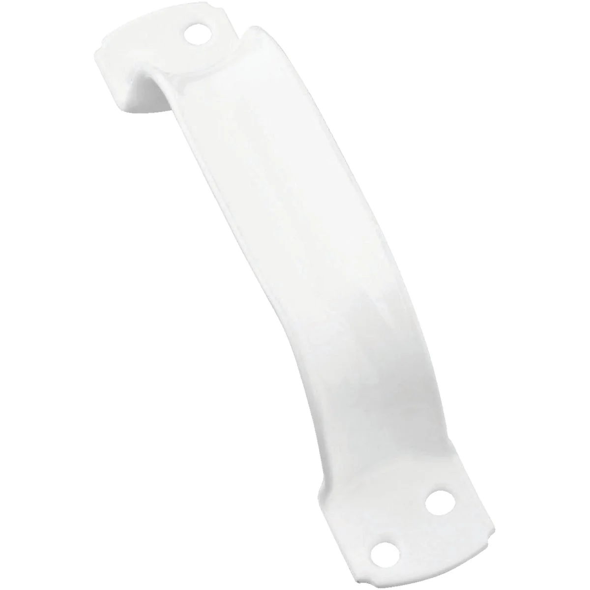 World-Class National 6-3 4 In. White Vinyl Coated Zinc Door Pull Relaxed