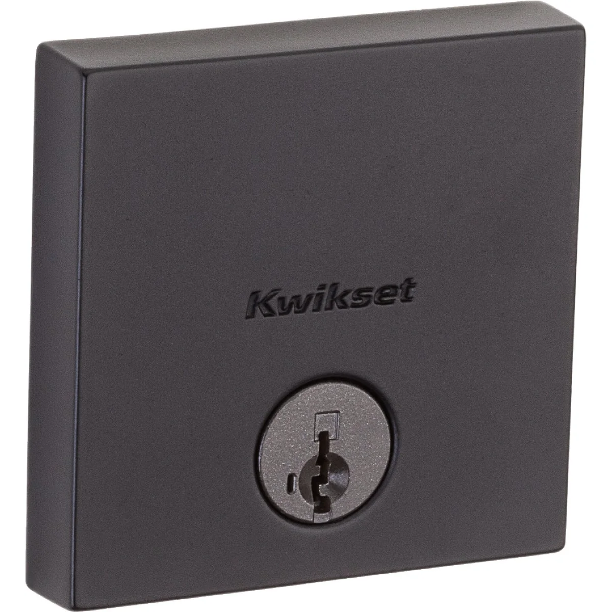 Convenient Kwikset Signature Downtown Single Cylinder Deadbolt SmartKey Matte Black Expertly Made