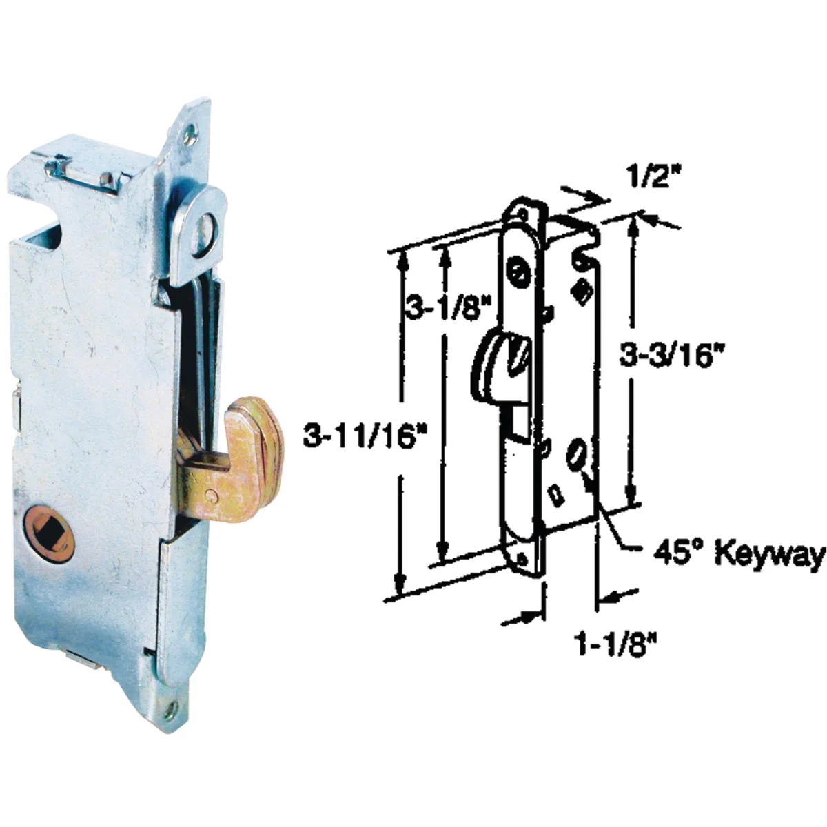 Fine Prime-Line Steel Mortise Patio Door Lock User-Friendly