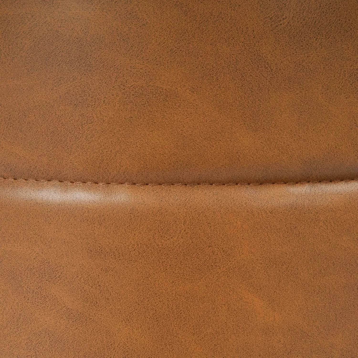 Verified Round Upholstered Faux Leather Ottoman Footrest Camel Green