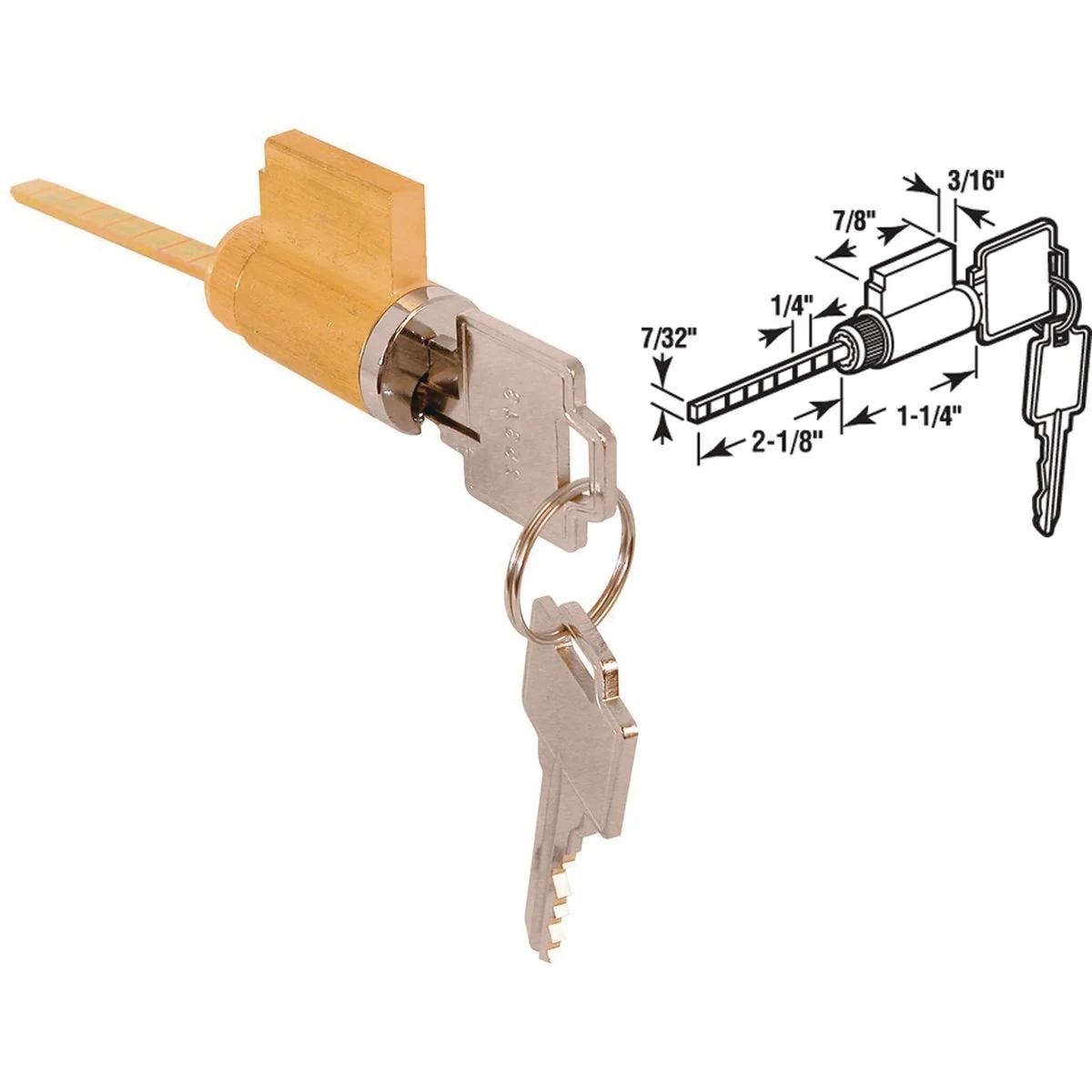 Solid Prime-Line Patio Lock Cylinder Casual