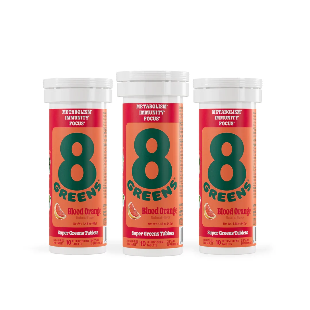 Exclusive 8Greens Super Greens Tablet – Blood Orange First-Class