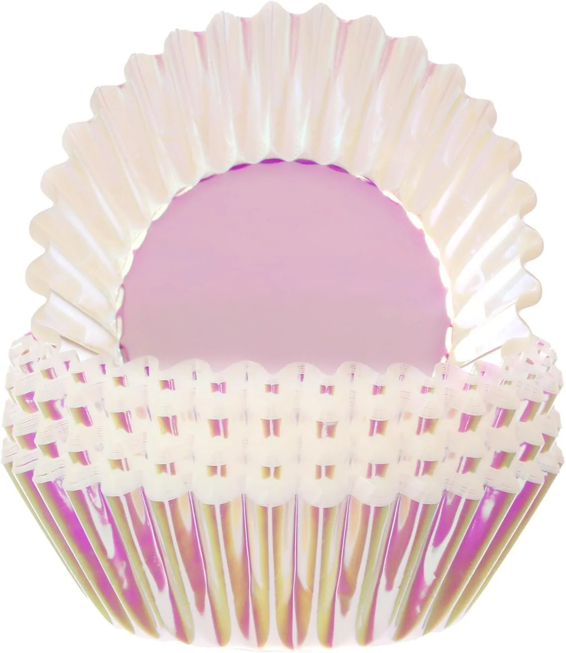 User-Friendly Iridescent Pink Cupcake Liners Wrappers Baking Cups Cupcake 100 Count Food Grade Gradient Design Minimalist