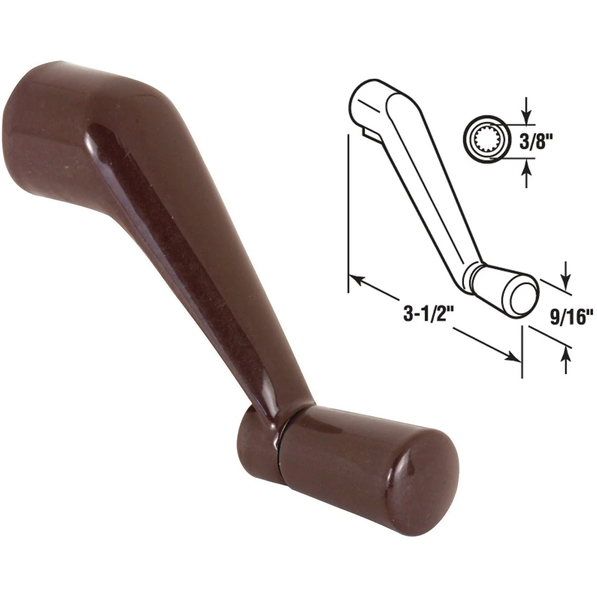 Innovative Prime-Line Bronze Spline Casement Window Crank Handle Certified