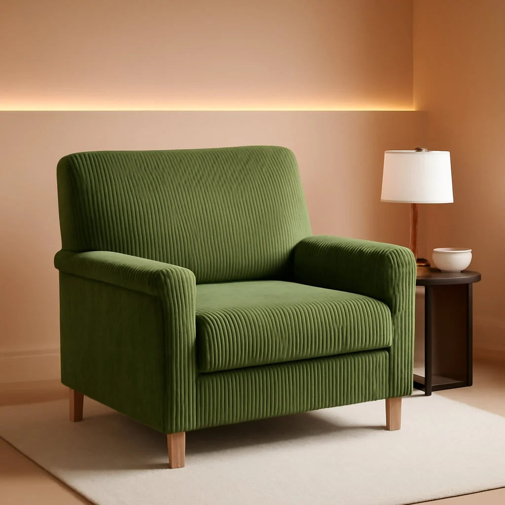 Dependable Green 22InchesWide Oversized PremiumLuxAccent Chair Exclusive