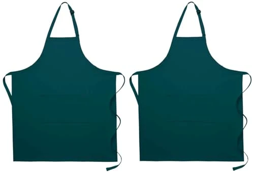 Minimalist Forest Green 2 Pack Premium Bib Aprons World-Class