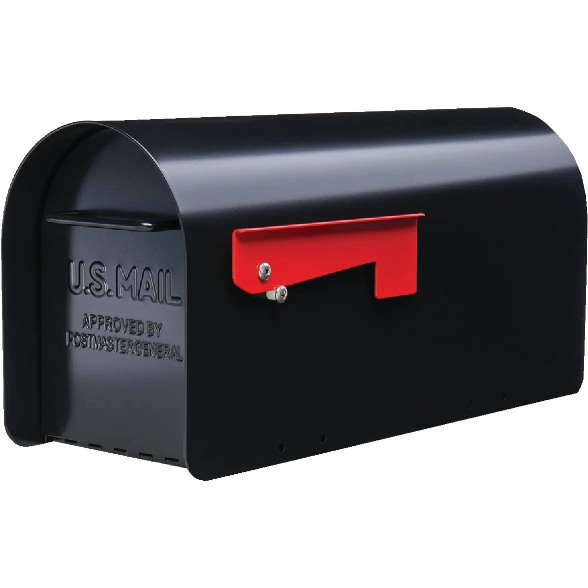 Sophisticated Gibraltar Ironside Black Steel Post Mount Mailbox Contemporary