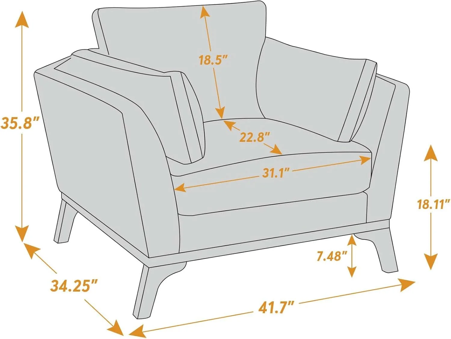 Selected Large Yellow Linen Upholstered Accent Chair Cushions Optimized
