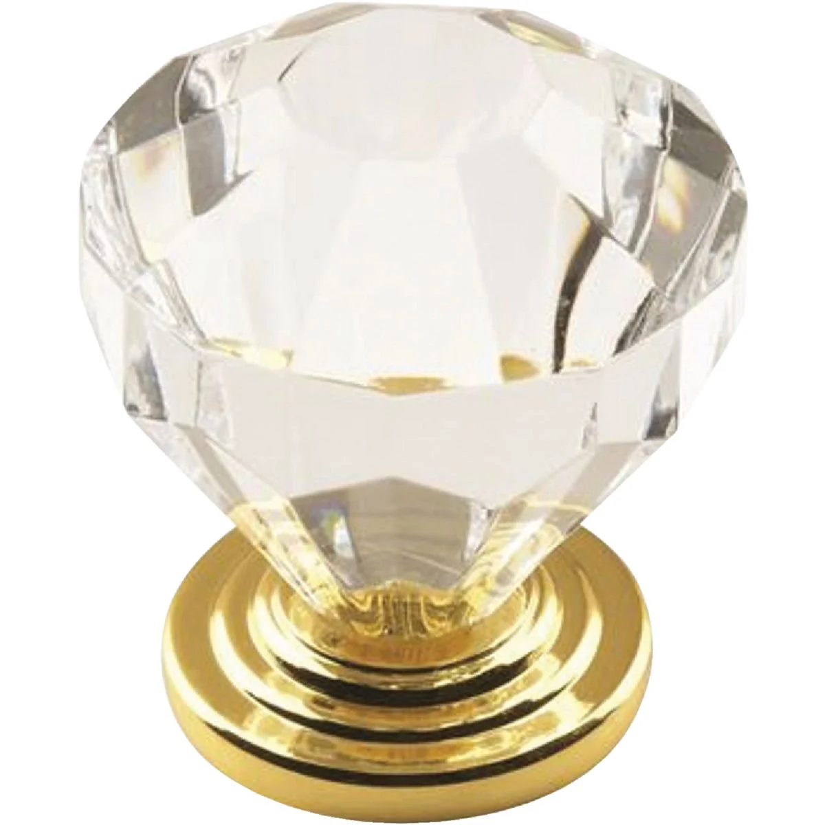 Secure Amerock Traditional Classics Acrylic Brass 1-1 4 In. Cabinet Knob Safe