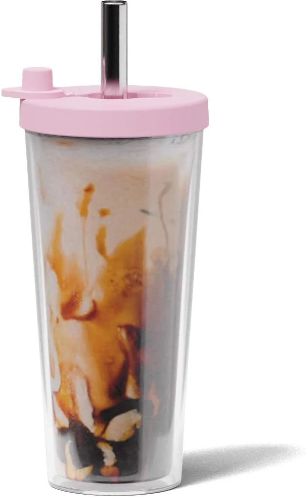 Excellent Dodoko Reusable Boba Cup and Straw Boba Tea Cup Bubble Tea Cup Reusable Iced Coffee Cup Cold Coffee Cup Smoothie Cup with Lid and Straw Smoothie Cup to go Smoothie Tumbler 17 oz – Bubble Pink Comfortable
