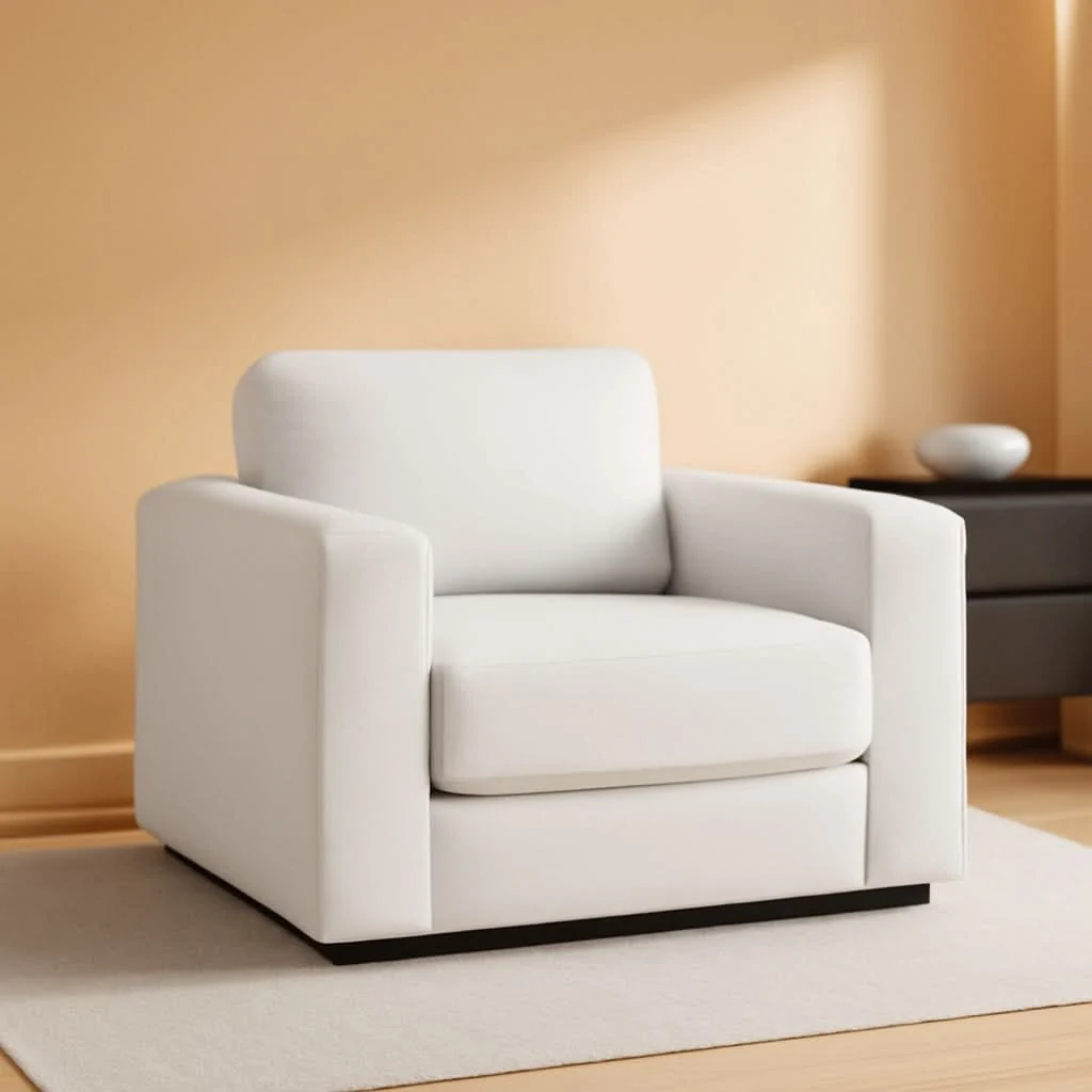 High-Performance 39 Inch Oversized Chenille Upholstered Accent Chair Detailed