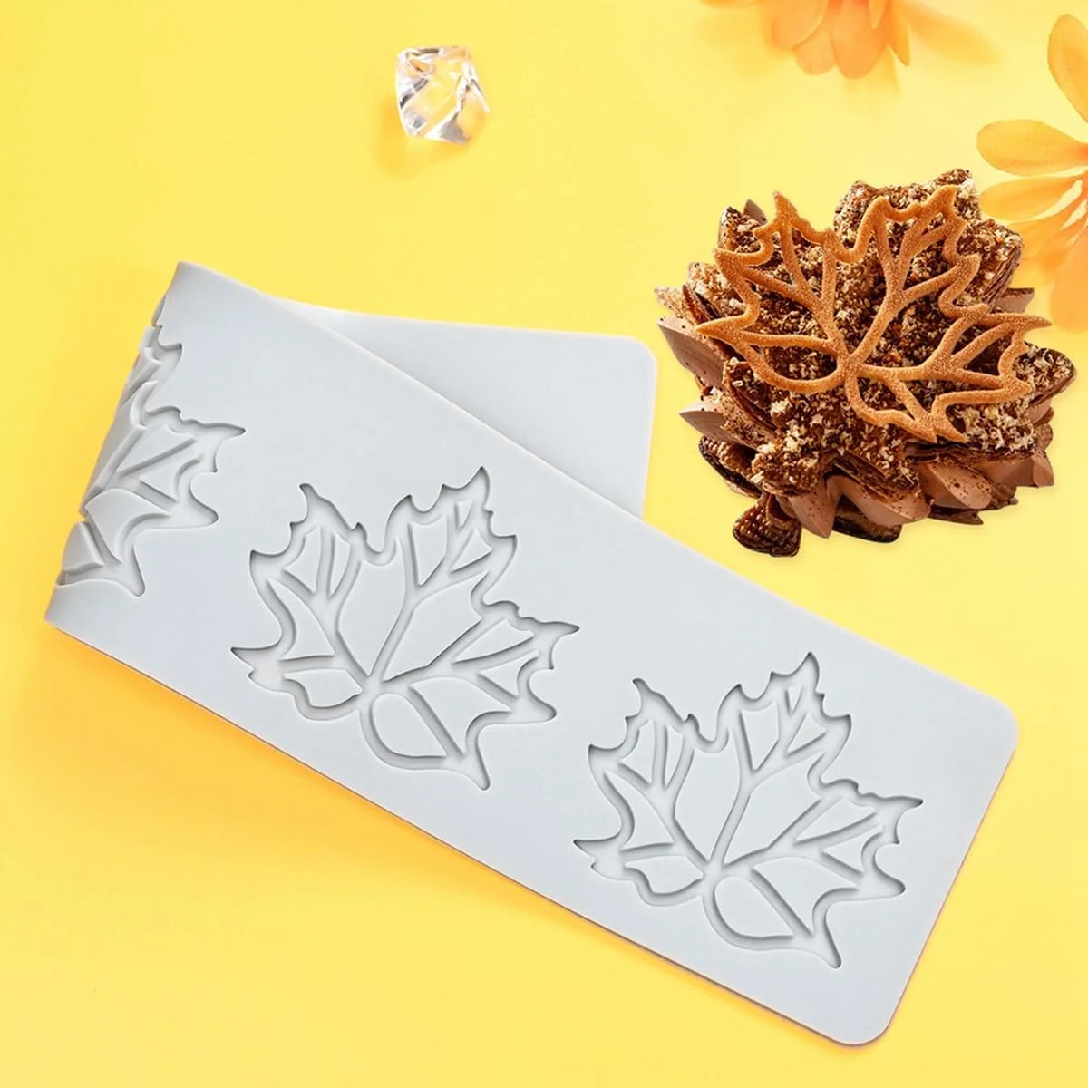 Trendy Tuke Hollow Out Maple Leaves Lace Silicone Impressing Mold Mat Fondant Cake Sugar Mould Cooking Tools Decorating Tools Diy Moulds H_ Maple Leaves Unique
