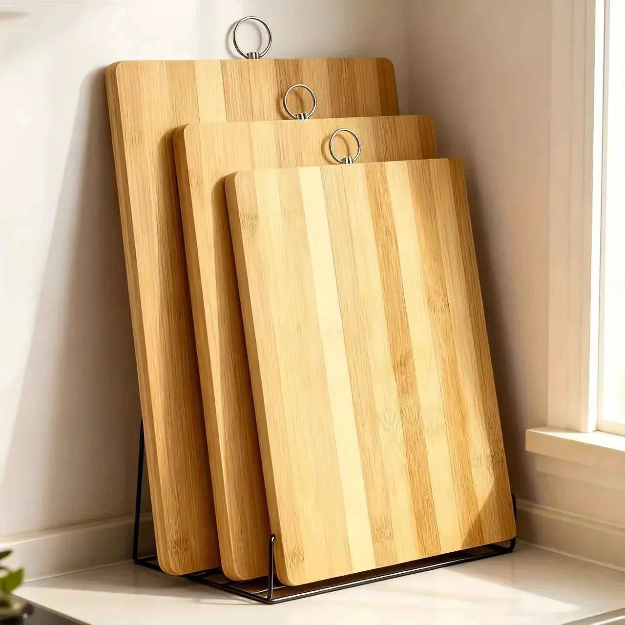 High-Performance Kitchen large medium and small cutting boards 3in 1 double-sided bamboo wood carbonized cutting board thickened Rectangular fruit and vegetable cutting board knife board chopping board Meal Preparation Rectangular DesignSPECIFICATIONS Premium