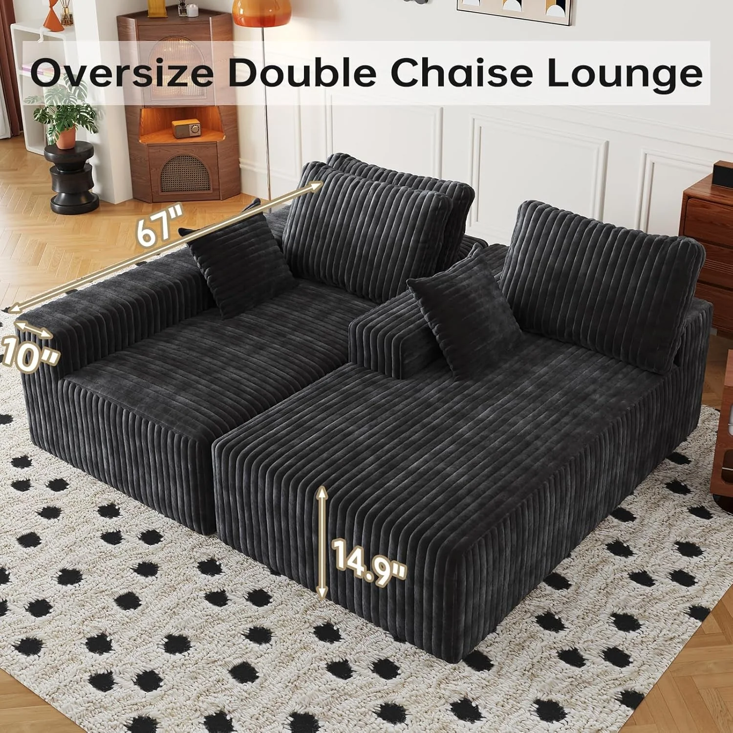 Reusable 108-Inch Modular Sectional Couch With Oversized Chaise Professional