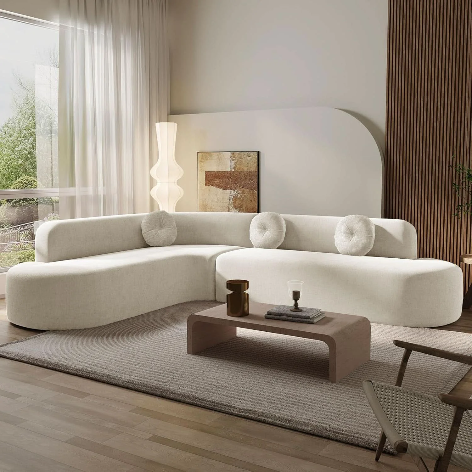 Functional Extra Large Sectional Sofa with Elegant Curved Design Superior
