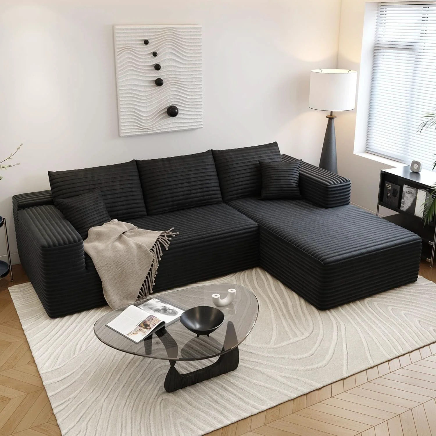 User-Friendly Modern 107.5 Inch Cloud Sectional Sofa With Chaise Reusable