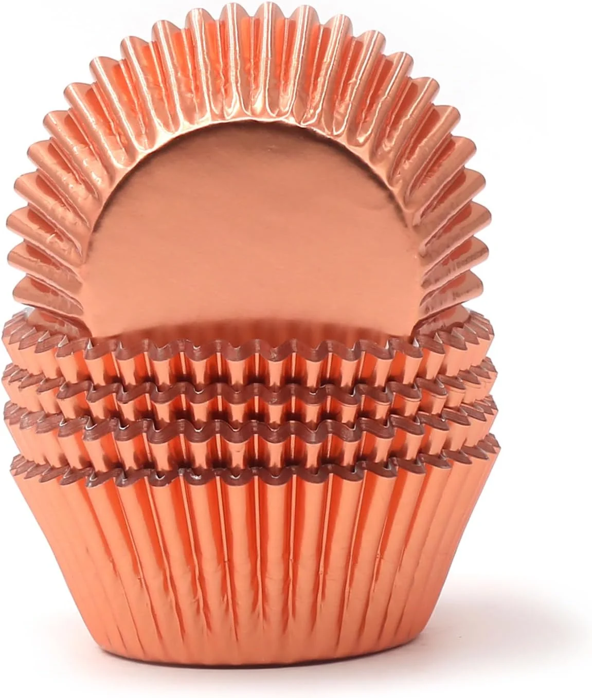 Healthy Standard Champagne Gold Foil Cupcake Liners Muffin Baking Cups for Party and More 100-Count Sustainable