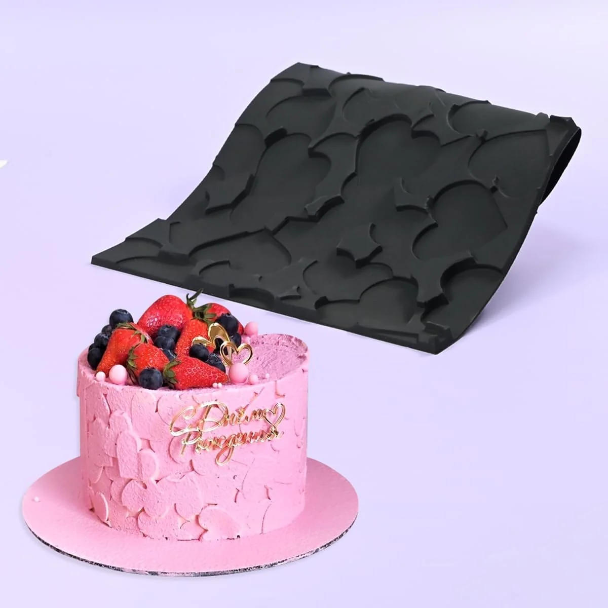 Comfortable mostsom Silicone Lace Mold for Sugarcraft Chocolate Fondant Resin Soap Clay Decorating Love Heart Pattern Molds for Cake Environmentally Friendly