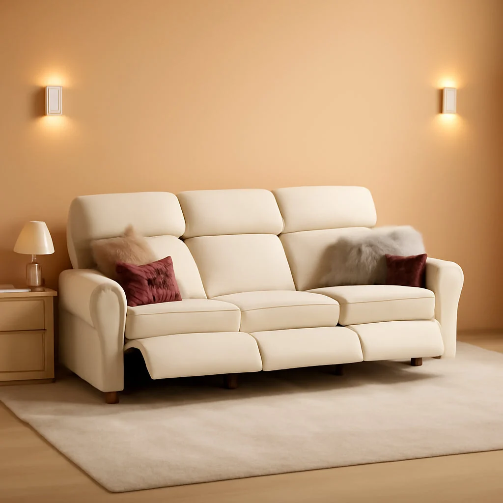 Functional Modular Sectional Sofa Off White Reclining Cushions Efficient