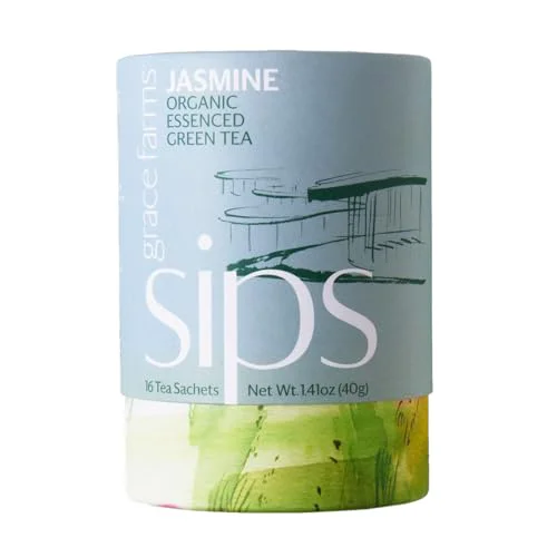 Contemporary Organic JASMINE Green Tea 16 Count Detailed