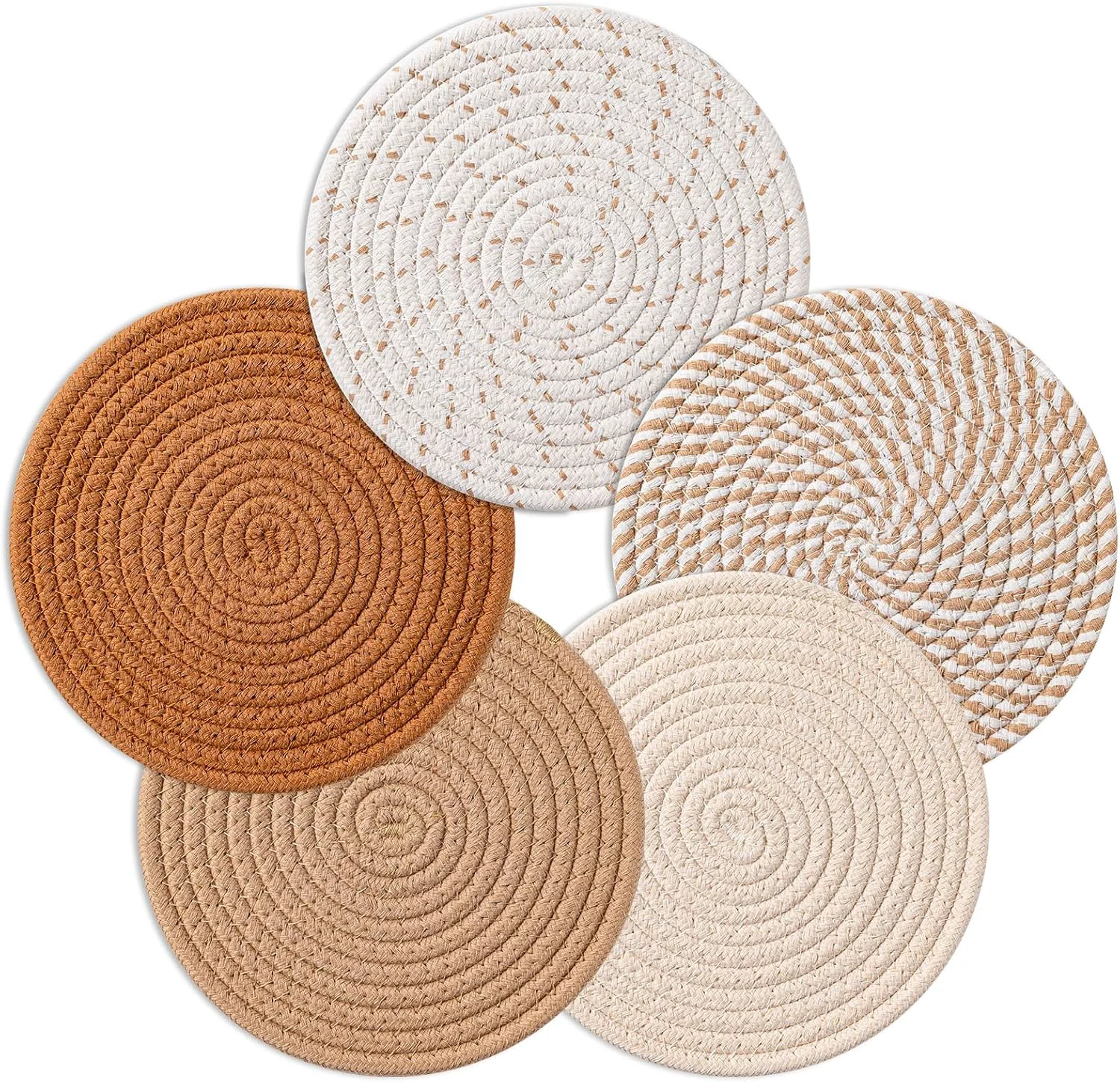 First-Class 7 Inch Trivets for Hot Dishes Pot Holders for Kitchen Hot Pads Coasters Solid