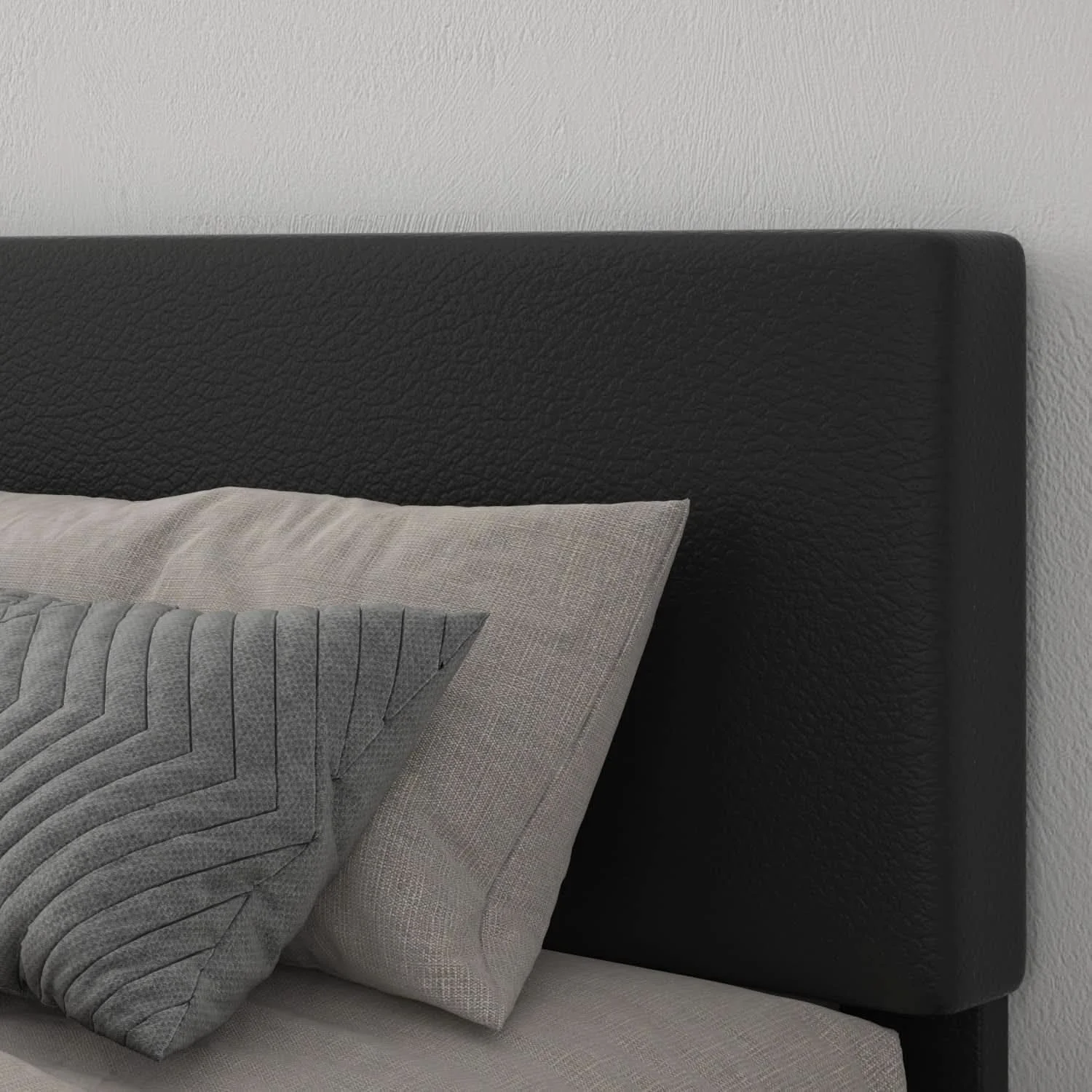Versatile King Size Upholstered Platform Bed Frame With Adjustable Headboard Effective