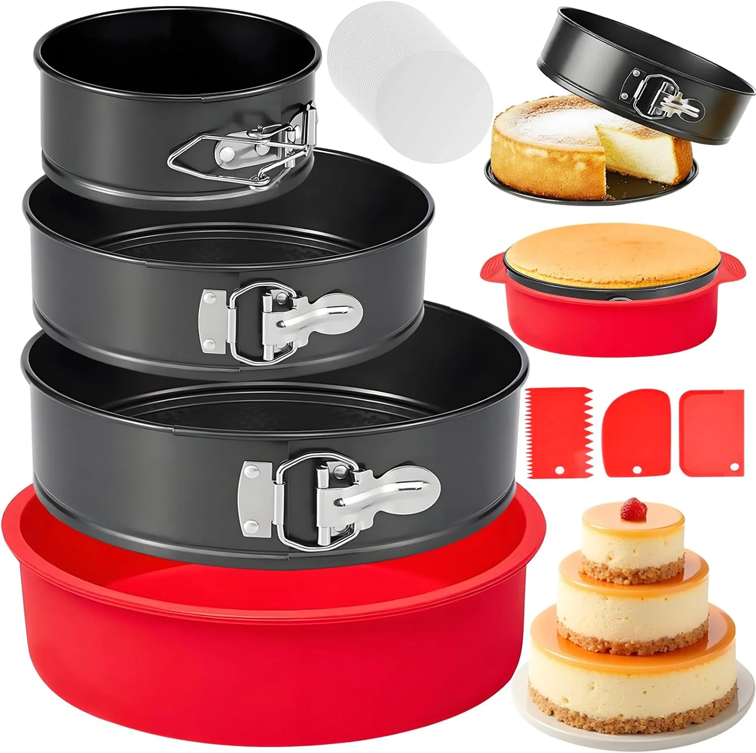 Innovative Nonstick 4 7 9 Inch Springform Pan Cheesecake Pan with Protector Exclusive