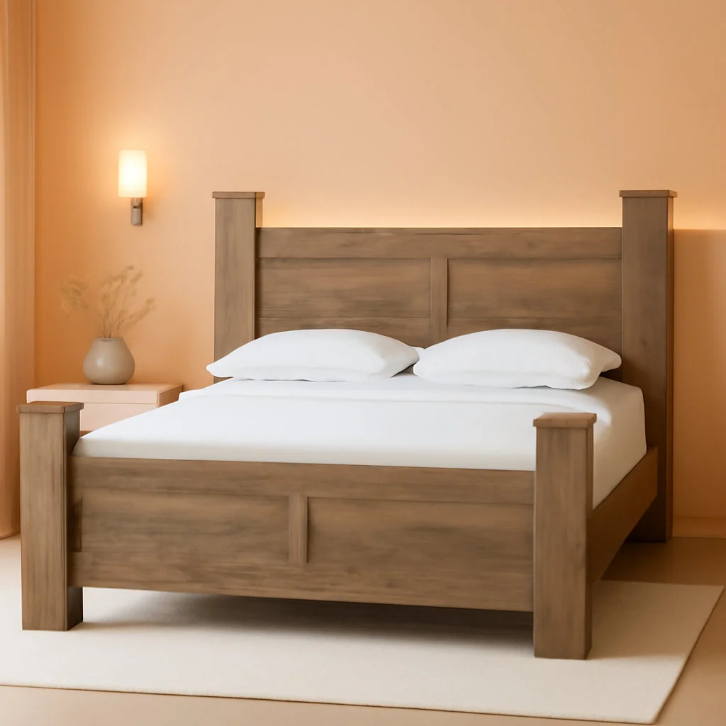 Efficient Ashley Signature King Size Poster Bed Frame Hickory Advanced