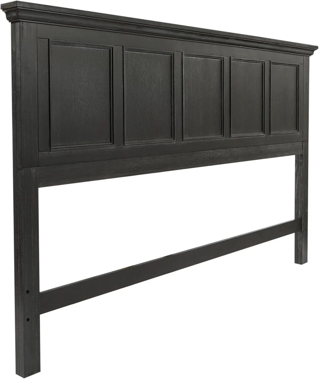 Sophisticated Rustic Black King Headboard – Durable Mahogany Wood Organic