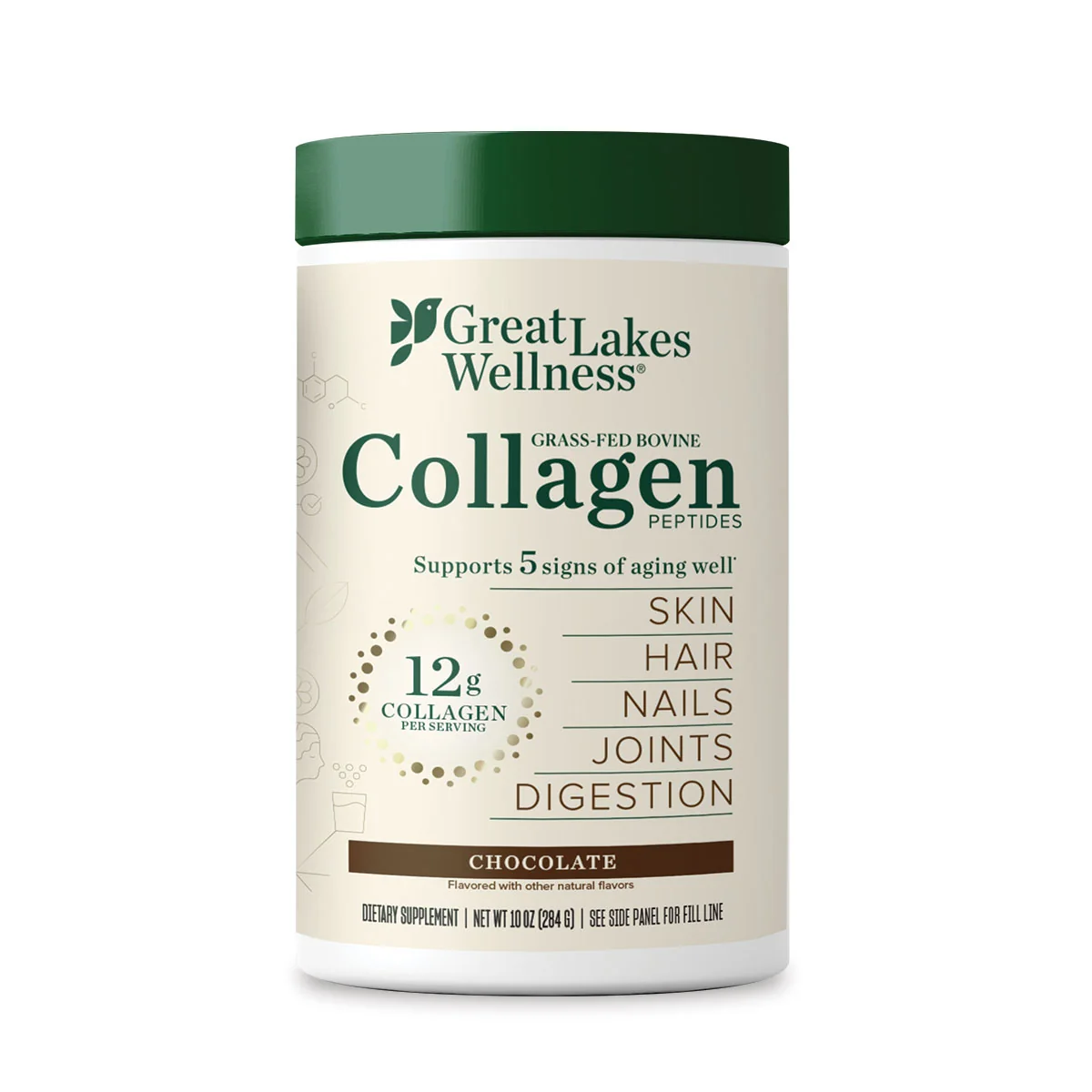 Sophisticated Great Lakes Wellness Bovine Collagen Peptides Powder Flavored Outstanding