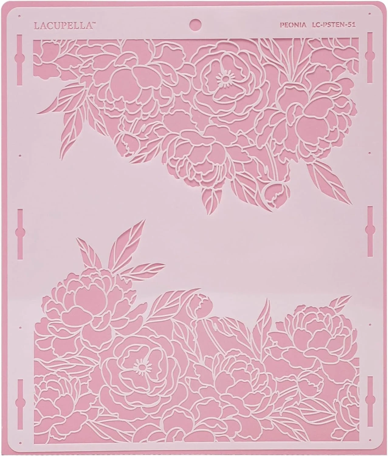 Official Large Cake Decorating Stencil Peonia Peony Flower Pattern Certified