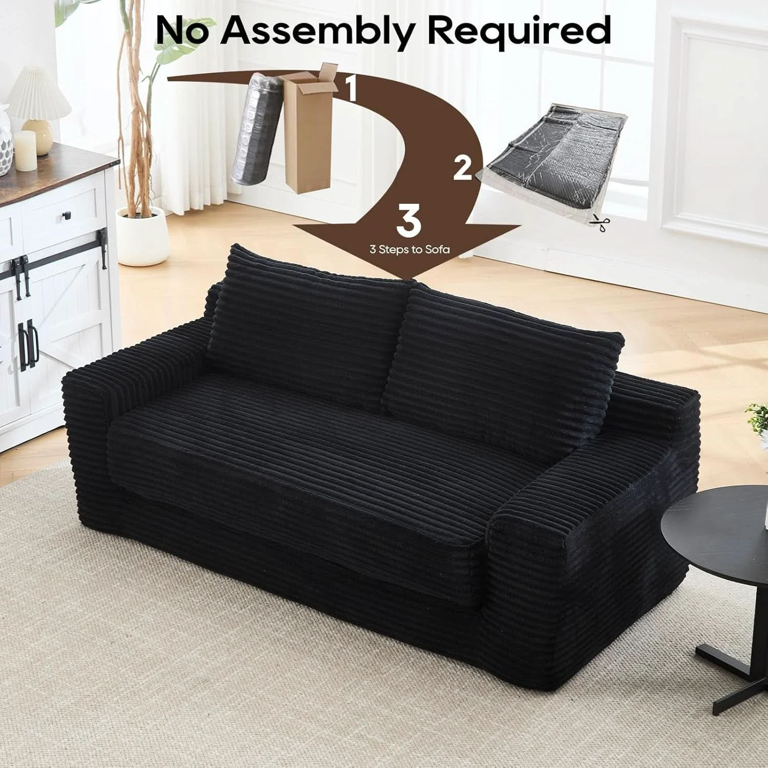 Comfortable Convertible Loveseat Sofa Bed with Memory Foam Comfort Trendy