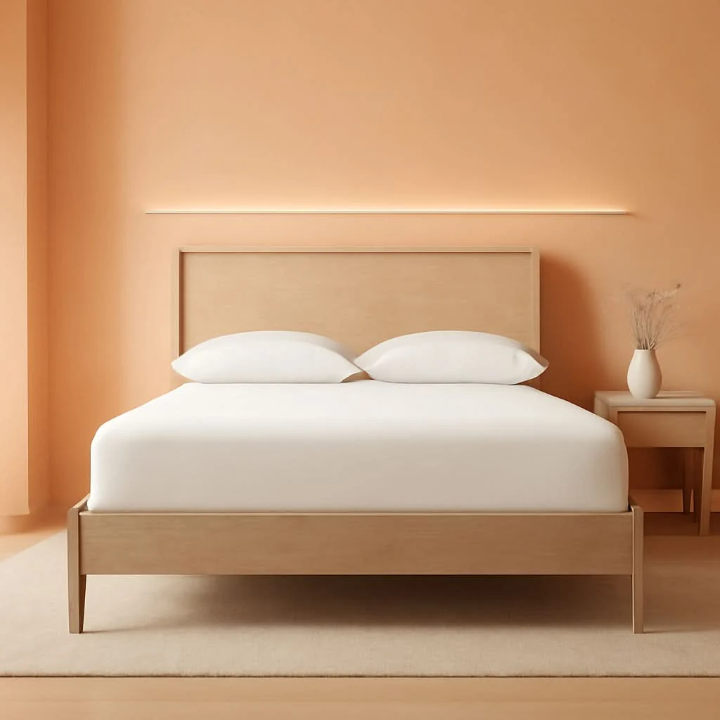 Modern Queen Panel Platform Bed Engineered Hard wood Frame Official