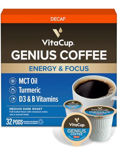 Flexible Decaf Genius Keto Coffee Pods 32 Count Official
