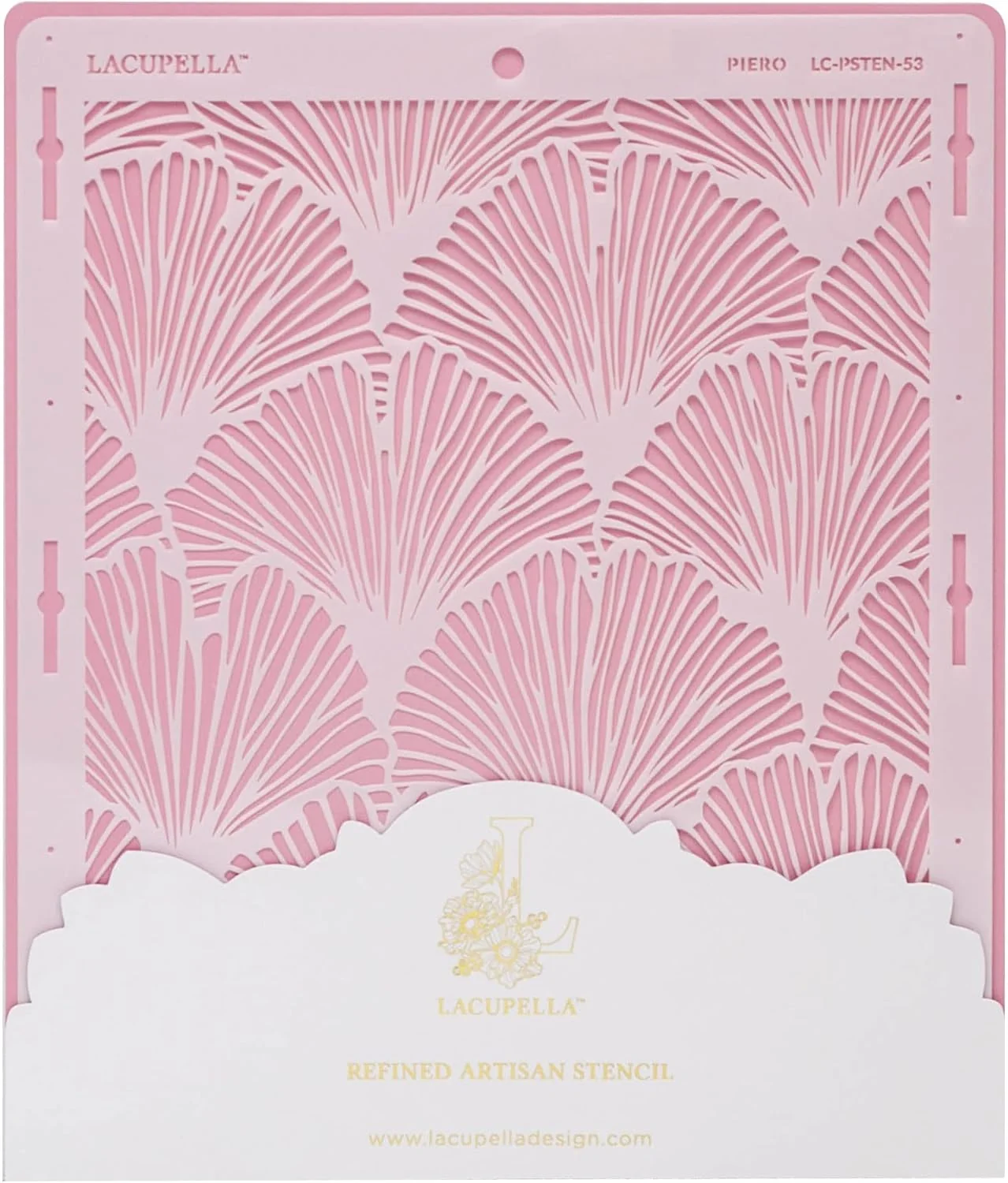 Breathable Large Cake Decorating Stencil Piero Ginkgo Leaves Pattern Crafted