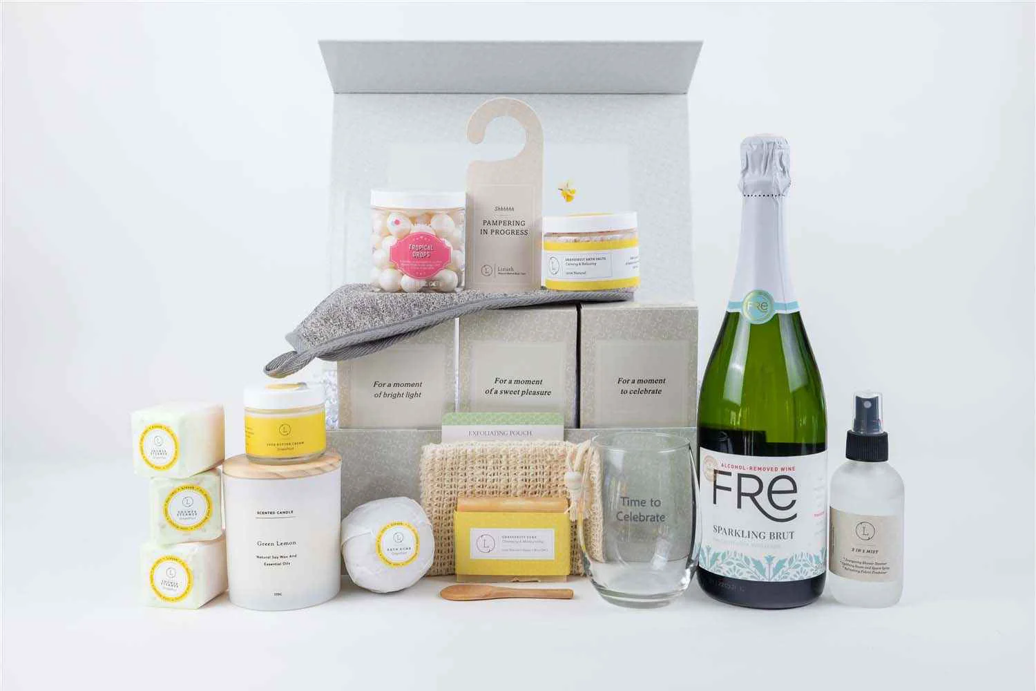 Lightweight Congratulations Gift Basket – Natural Celebration Spa Gift Box Authentic