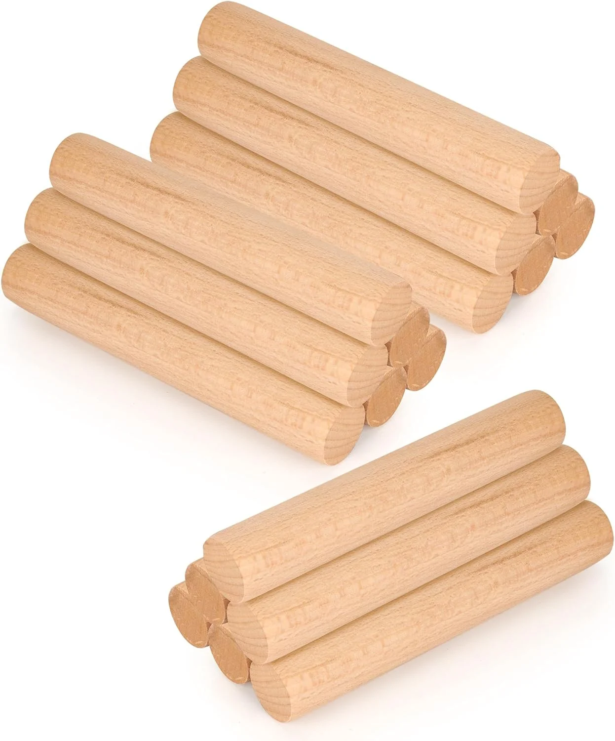 Detailed 15 Pcs Small Wooden Rolling Pin for Dough 6 Inch Dumpling Rolling Pin for Baking Mini Kitchen Wood Rollings Pins for Pizza Bread Home Cooking Fast