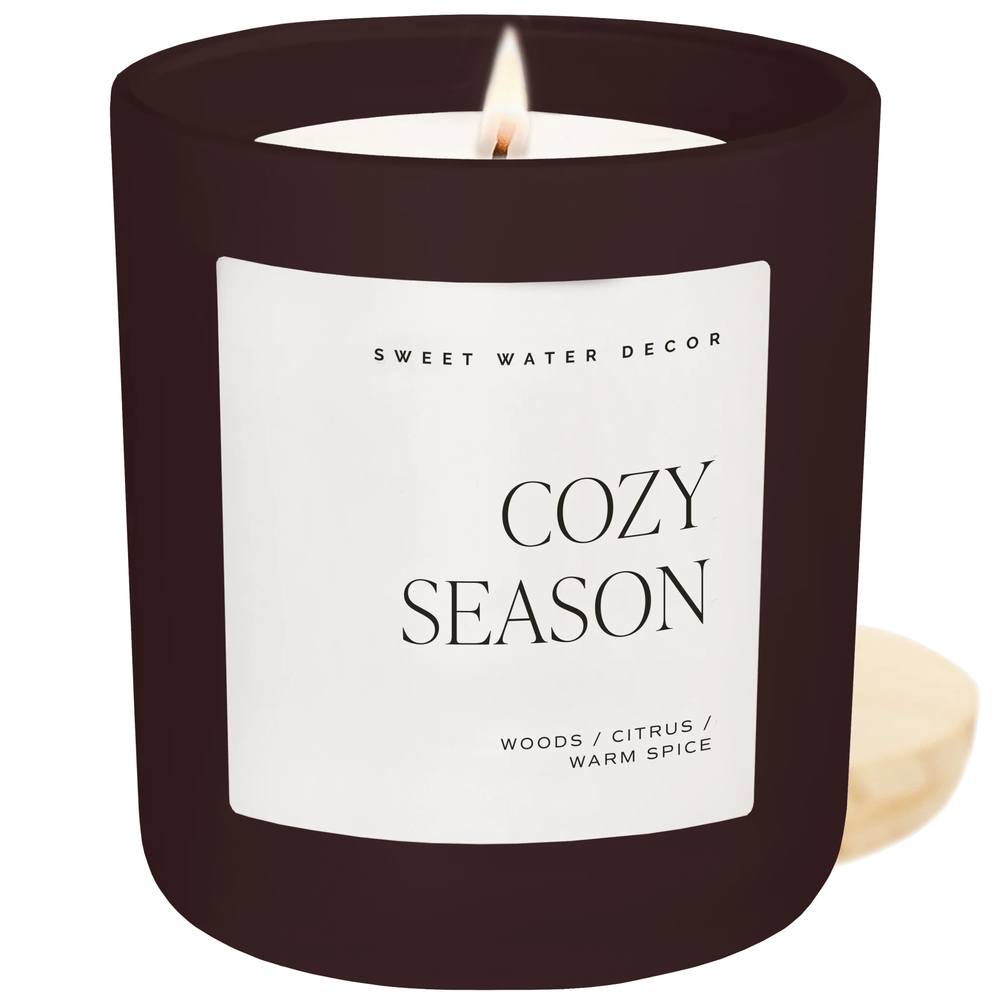 Lightweight Cozy Season Soy Candle – Brown Matte Jar – 15 oz Eco-Friendly