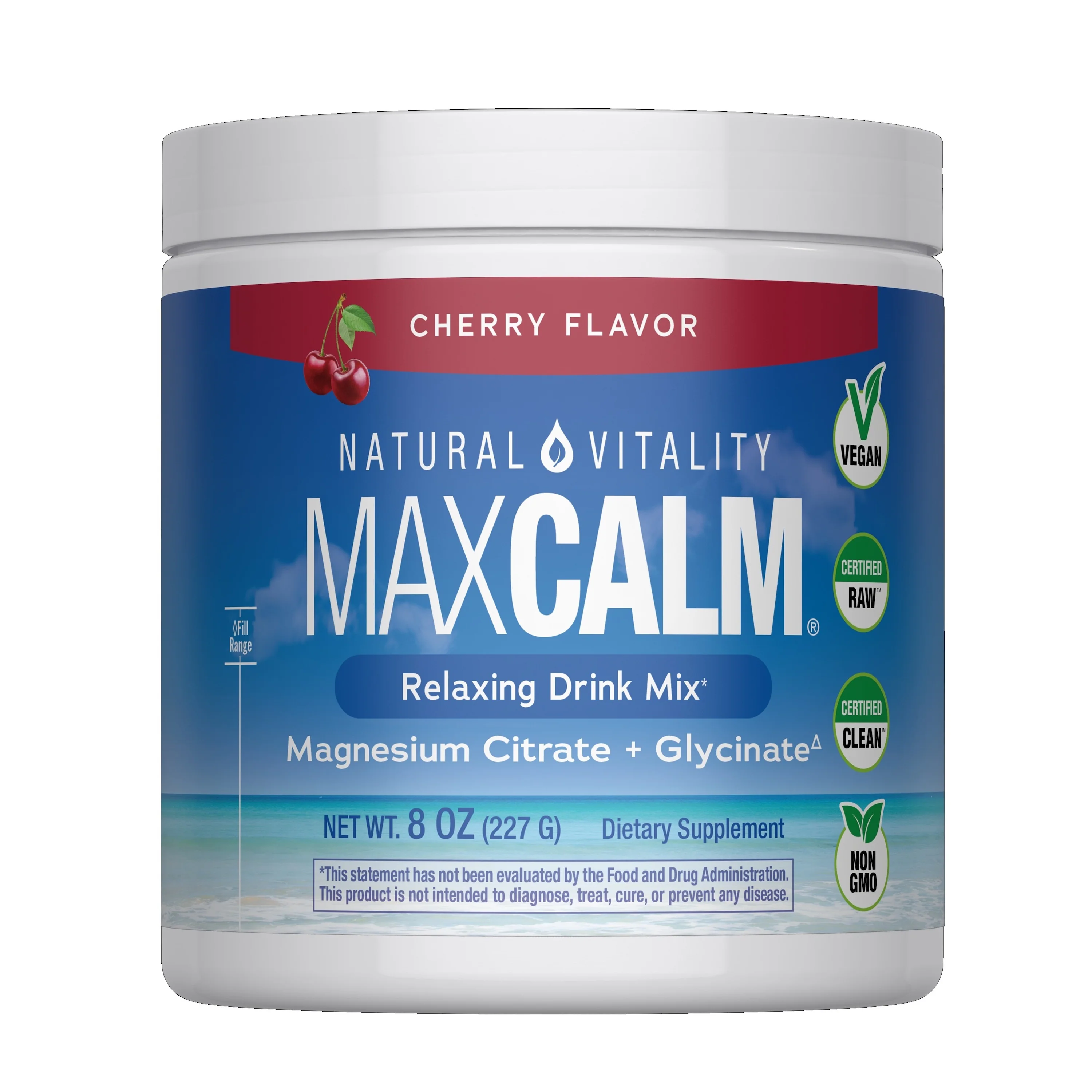 Genuine Natural Vitality MAXCALM Powder Cherry Versatile