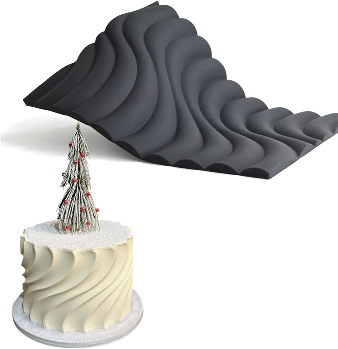 Responsible mostsom Fondant Silicone Mold for Cake Decoration Cake Border Downsand Pattern Impression Mat Fondant Embossing Stencil for DIY Cookies Cupcakes Innovative