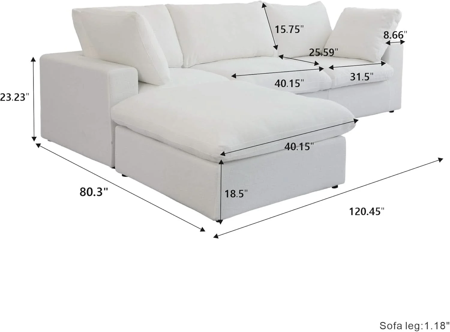Crafted Modular Sectional Sofa with Storage Ottoman and Washable Covers Reliable