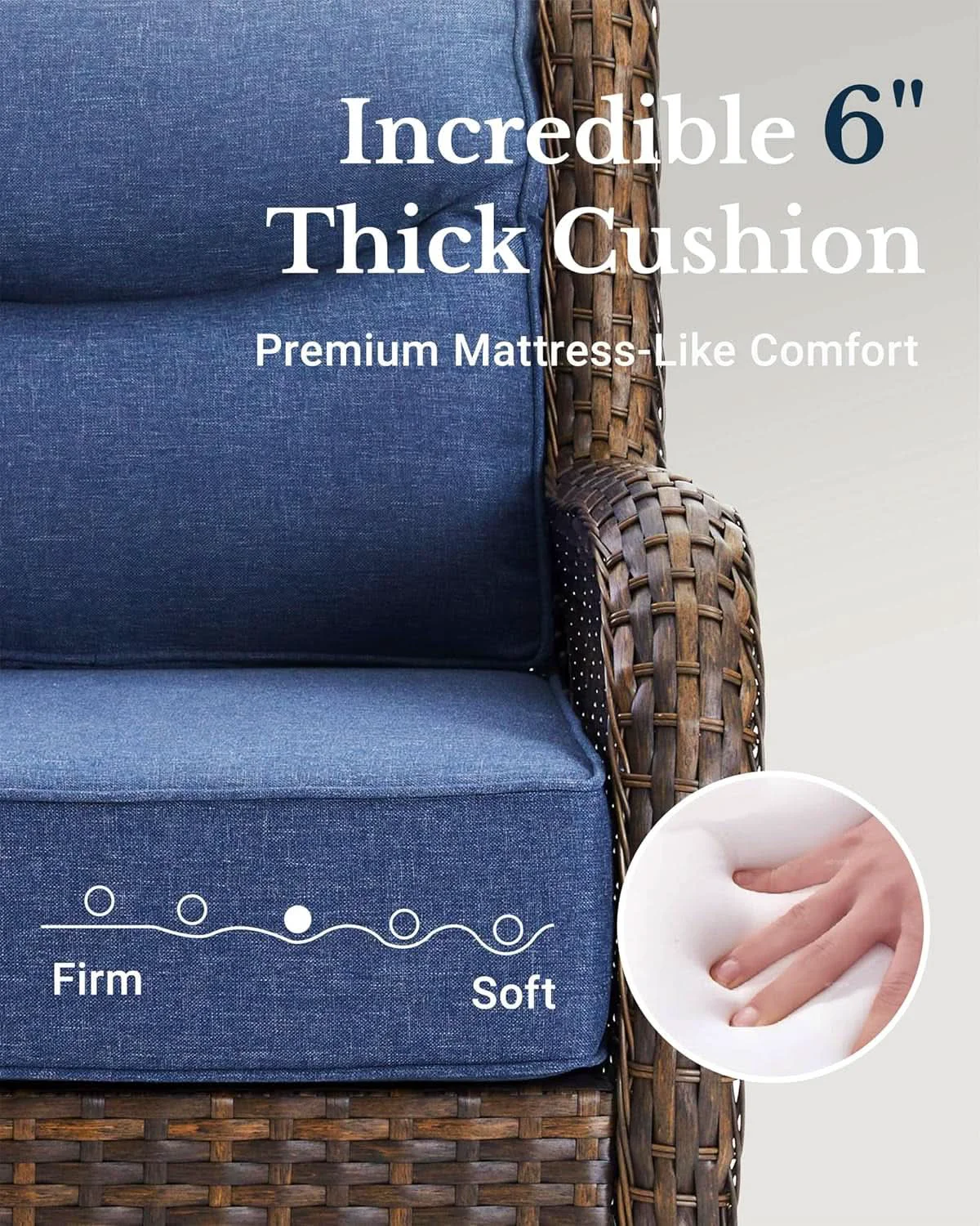 Pure Luxury Outdoor Patio Furniture Set with Thick Cushions Relaxed