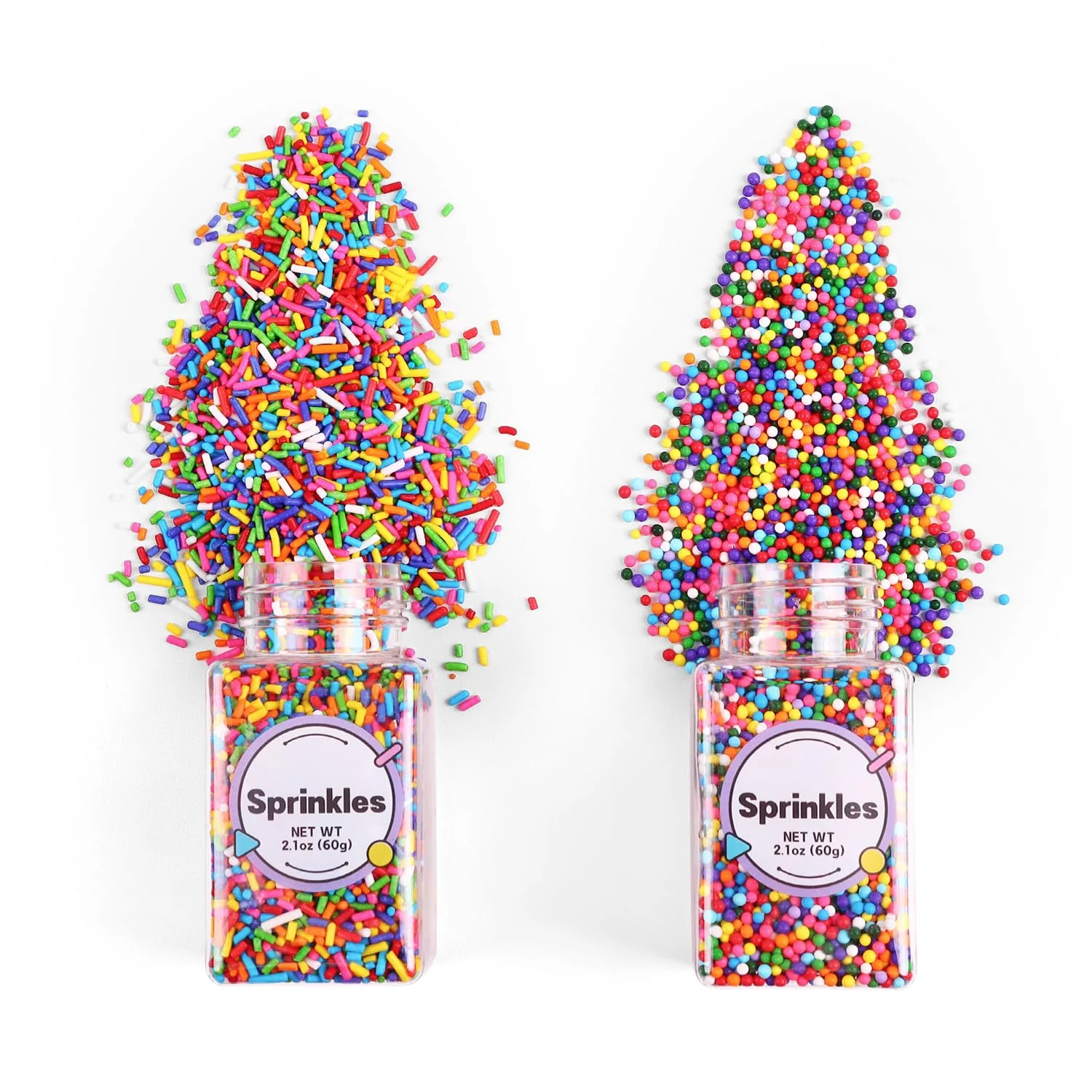 Excellent Rainbow Sprinkles Confetti Sprinkles Bulk Rainbow Sprinkles for Cake Decorating Chocolate Cupcake Baking Sprinkles and Ice Cream Toppings. 120g 4.2oz Casual