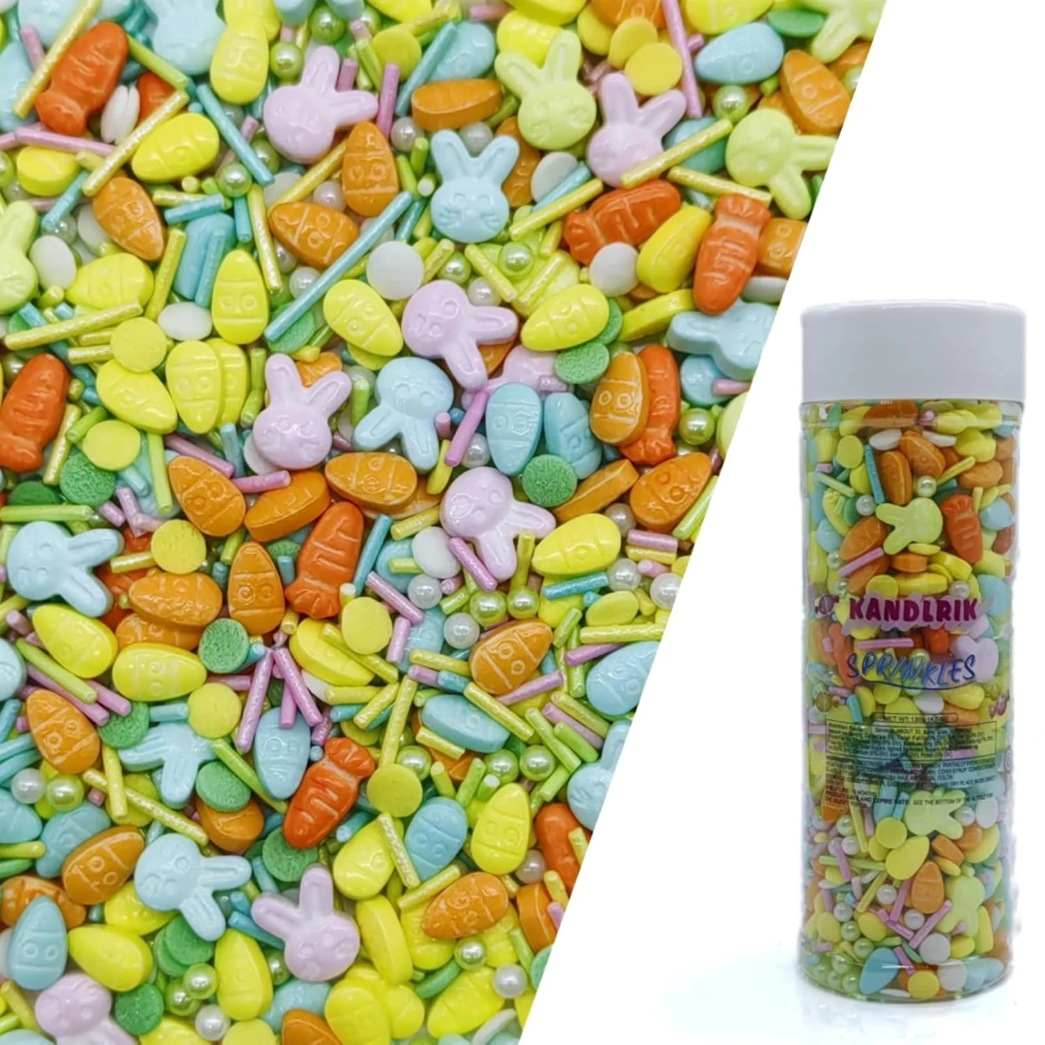Secure Easter Sprinkles Rabbit Carrot Eggs Cake Decorations Topper Edible Themed Sprinkles for Cake Cookies Chocolate Desserts Ice Cream 4.58OZ World-Class