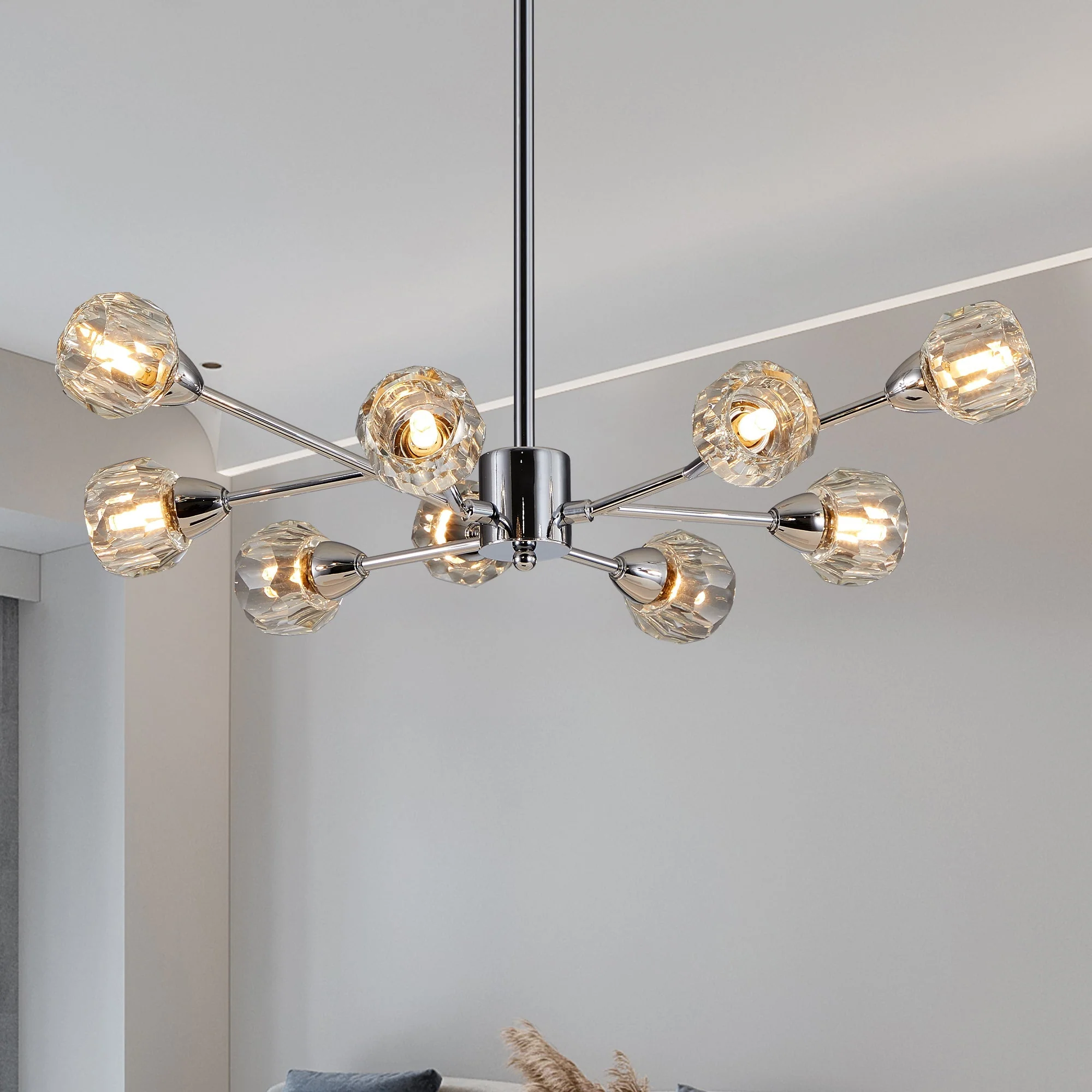 Original Design 28 Modern Crystal Chandelier With 9 Lights Outstanding