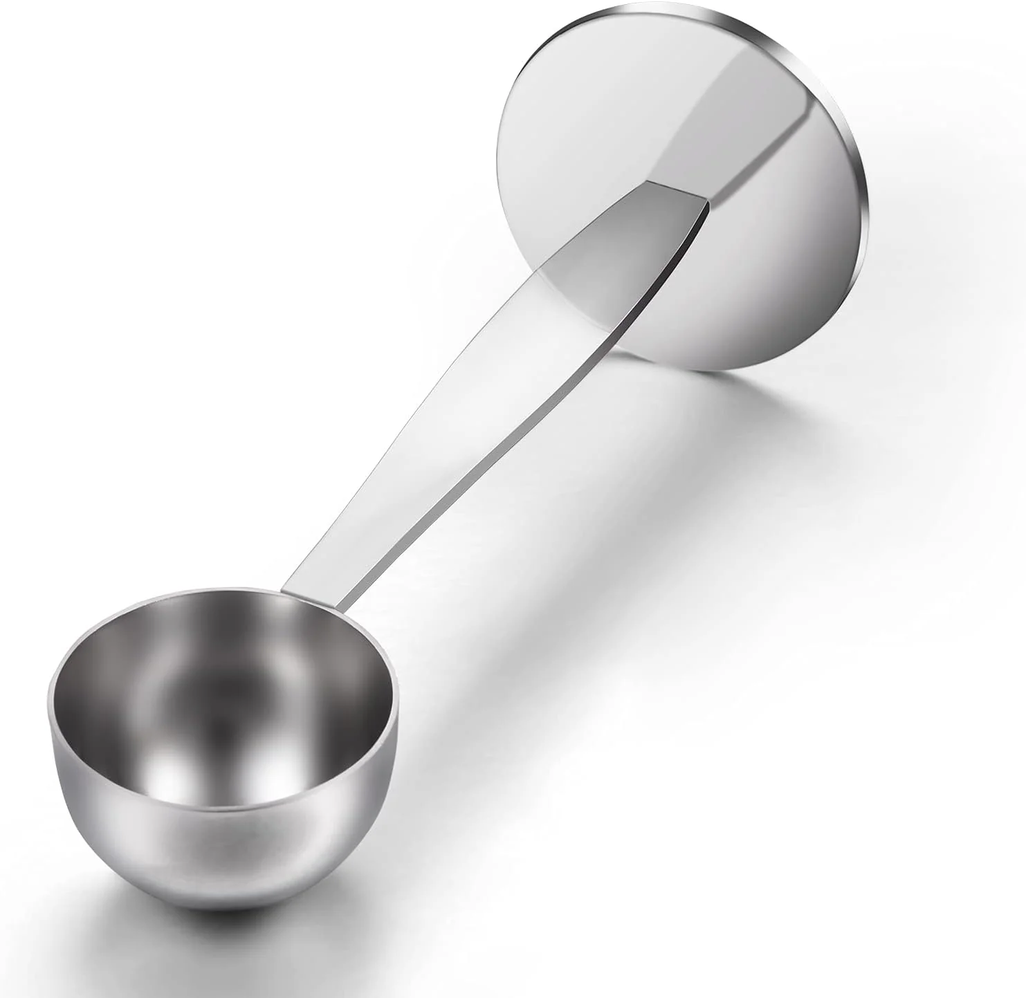 Top-Quality Two-in-One Stainless Steel Coffee Scoop Tamping Dual-Purpose Coffee Spoon Powder Hammer Tamper Multi Function Spoon Holder Coffee Tools for Measuring Pure