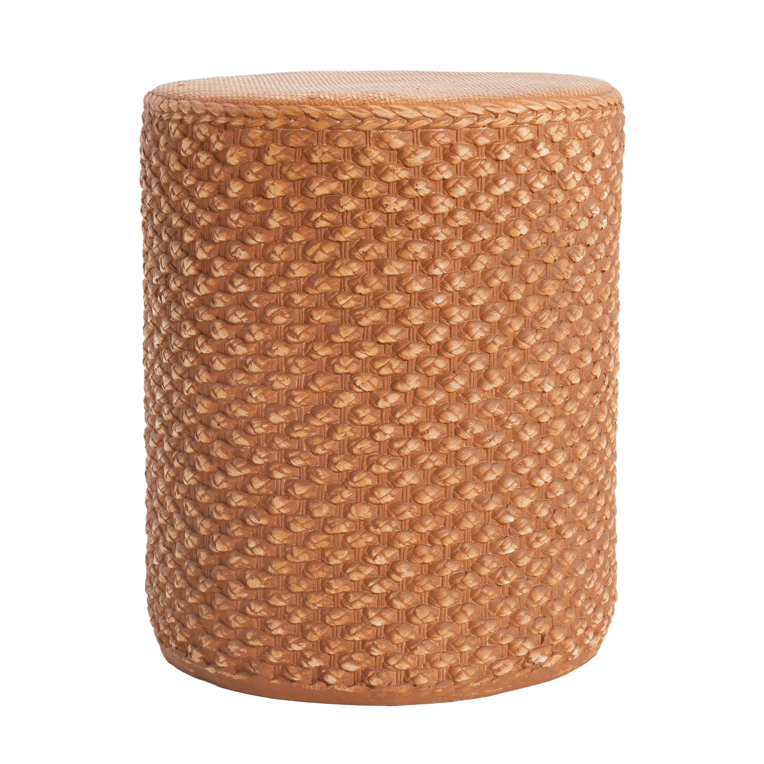 Outstanding Evie Outdoor Patio Round MGO Side Table Brown Stylish